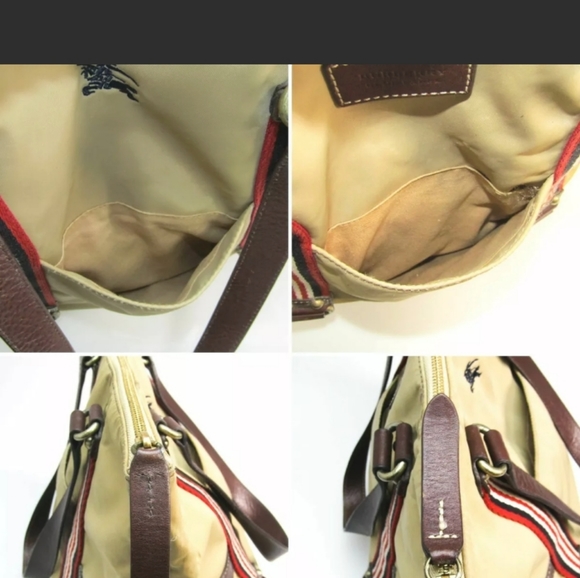 🥳HP🥳Burberry Tan Canvas LARGE Tote - Picture 8 of 10